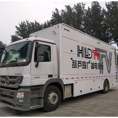 Customização OBV Outdoor Van para estação de TV Broadcast Company Breaking News Broadcasting