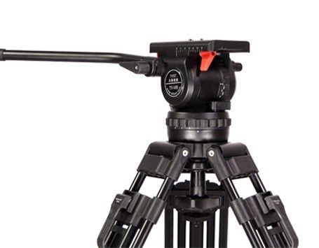 Fotografia de vídeo profissional Tripódio de fibra de carbono de 75 mm de diâmetro de tigela com um único cabo