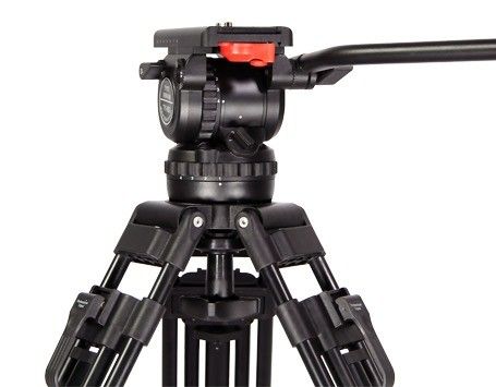 Fotografia de vídeo profissional Tripódio de fibra de carbono de 75 mm de diâmetro de tigela com um único cabo