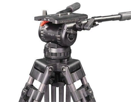 Saco macio padrão V150 TYSTVideo Tripódio profissional de fibra de carbono para filmagem de vídeo