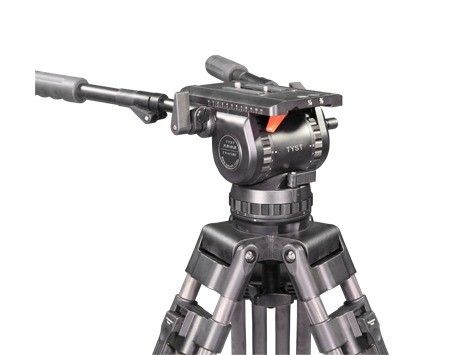 Saco macio padrão V150 TYSTVideo Tripódio profissional de fibra de carbono para filmagem de vídeo