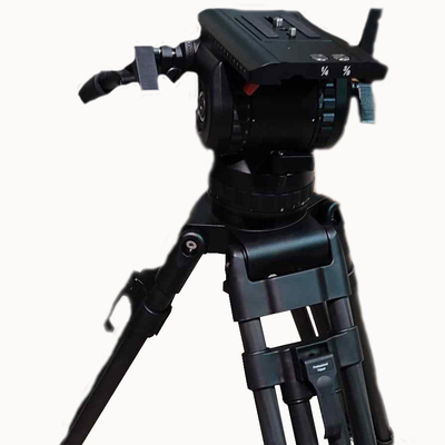 Teleprompter de câmera de fibra de carbono de duplo punho Tripod para filmagem profissional de vídeo