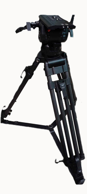 Teleprompter de câmera de fibra de carbono de duplo punho Tripod para filmagem profissional de vídeo