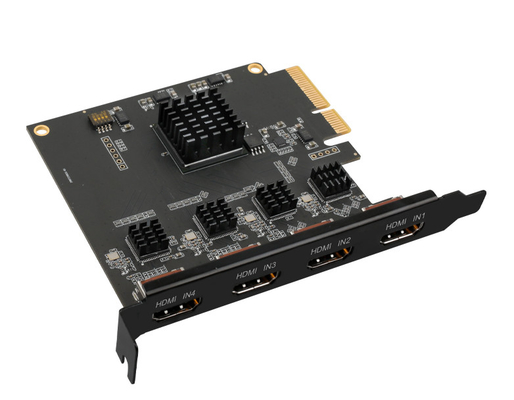 Cartão de captura de vídeo HD-SDI de 4 canais para Xos X 1920x1080 Windows 10 Professional Grade
