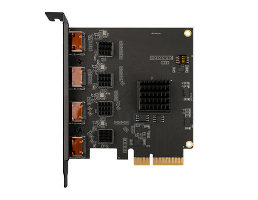 Cartão de captura de vídeo HD-SDI de 4 canais para Xos X 1920x1080 Windows 10 Professional Grade