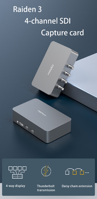 Caixa de captura de vídeo profissional de 4 canais Thunderbolt 3 SDI para resolução de 1920x1080