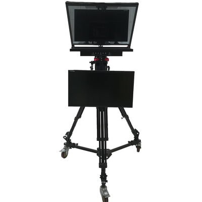 Teleprompter de estúdio de tela dupla TY21G2 com PTZ Caster Tripod com suporte ao Windows 8