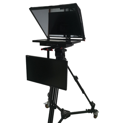 Teleprompter de estúdio de tela dupla TY21G2 com PTZ Caster Tripod com suporte ao Windows 8