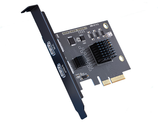 Cartão de captura de vídeo de áudio 4K de montagem SMD profissional para gravação ao vivo e OBS