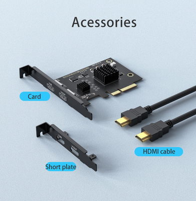 Cartão de captura de vídeo de áudio 4K de montagem SMD profissional para gravação ao vivo e OBS