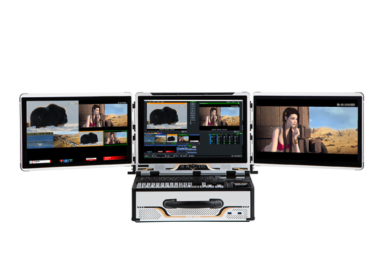 3 telas transmissão ao vivo de transmissão All-in-One Machine por TYST com 17,3&quot; Monitor