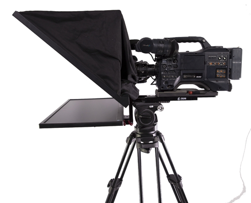 Teleprompter de estúdio de 22 polegadas para entrevistas de transmissão
