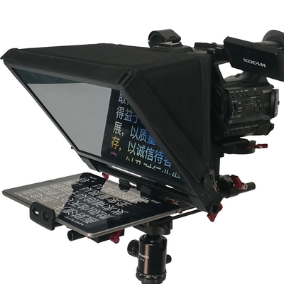 Esportes ao vivo Entrevista portátil Tablet Teleprompter TS310 7-13 polegadas 1 Set Câmera 2-20 pés Flight Case