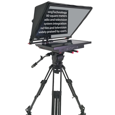 24 Inch Monitor Studio Embedded Computador Teleprompter de Grau de Transmissão com Caster Tripod
