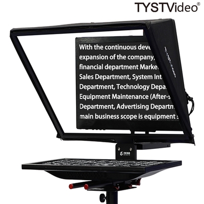 Melhor Teleprompter de 20 polegadas para Entrevista Equipamento de Transmissão de TV Esportes ao Vivo Preto
