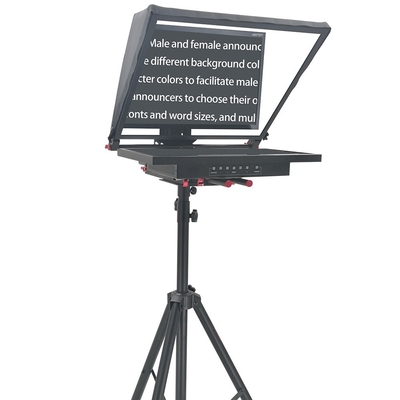 Equipamento de estúdio de TV profissional 24 polegadas tela única Prompter embutido com espelho automático
