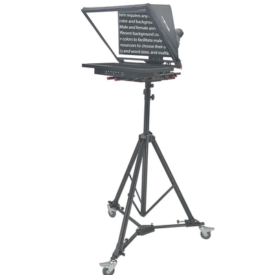 Equipamento de estúdio de TV profissional 24 polegadas tela única Prompter embutido com espelho automático