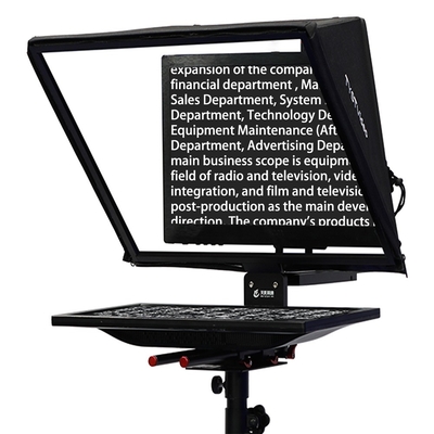 Teleprompter de tela única de 24 polegadas compatível com texto e imagem para apresentação em estúdio