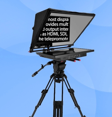 Teleprompter de tela única de 24 polegadas compatível com texto e imagem para apresentação em estúdio