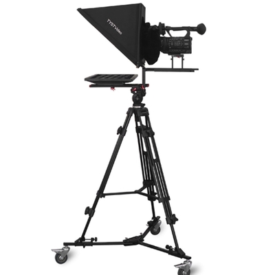 24 INCH Studio Teleprompter de monitor único com controle remoto sem fio e vidro temperado