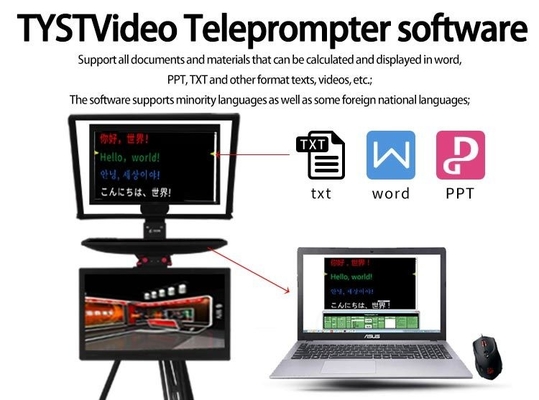 Tripódio e Casters Metal Universal Teleprompter TP150 HD Reflexão DSLR
