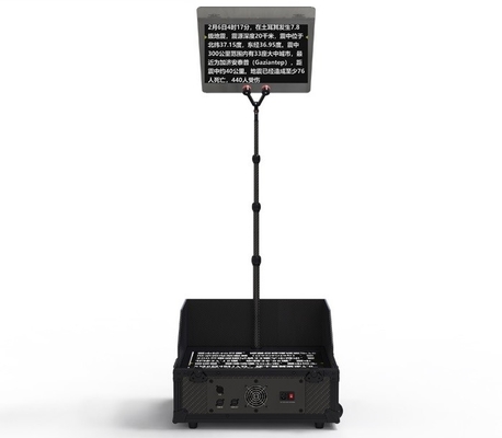Teleprompter de vidro ajustável de altura de 22 polegadas para videoconferências de TV e eventos ao vivo