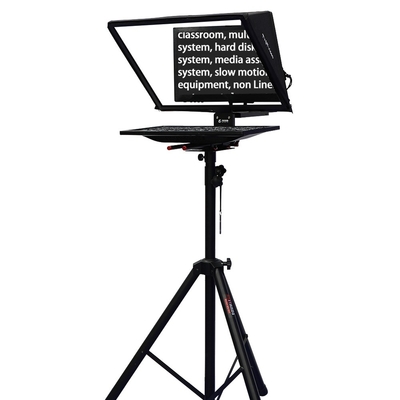 Teleprompter de transmissão ao vivo de vídeo de 20 polegadas para distância operacional de 10 a 30 pés