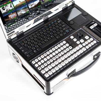 Máquina portátil de transmissão de vídeo ao vivo com monitor de 17,3 polegadas