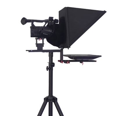 Teleprompter de transmissão ao vivo de vídeo de 20 polegadas para distância operacional de 10 a 30 pés