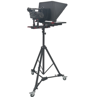 Teleprompter de transmissão com tripé e controle remoto 24 polegadas tela única Prompter embutido