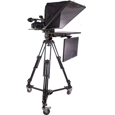 Transmissão ao vivo com Teleprompter portátil de 21 polegadas e tripé