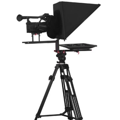 TS-200P Studio Single Mirror Monitor Teleprompter com Caster e Remote Wireless