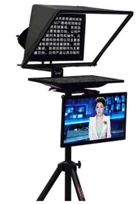 Teleprompter de câmera de 22 polegadas tela dupla com controle remoto e software de estúdio