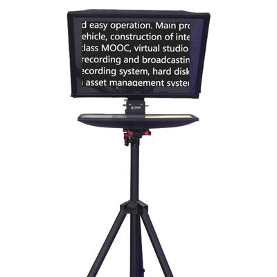 Teleprompter de estúdio de tela única de 20 polegadas para teleprompter e filmar em ambientes internos / externos