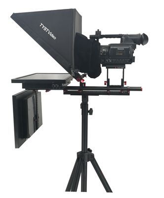 Outlet TYSTVideo Teleprompter de tela dupla de 20 polegadas de estúdio para esportes ao vivo Um exceto vidro