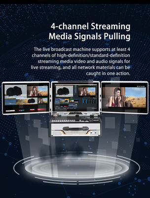 16G RAM 17,3 polegadas Sistema de transmissão ao vivo com tecnologia avançada de áudio e rádio