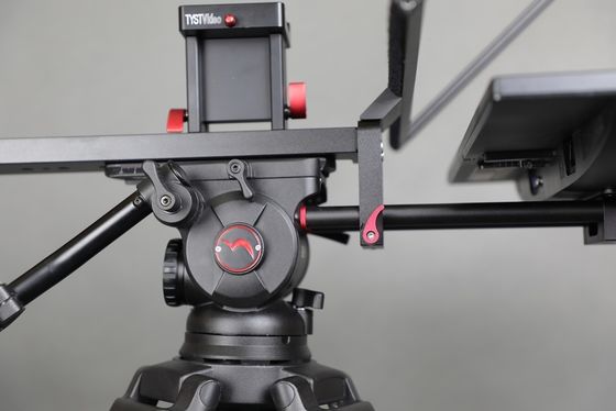 Teleprompter de estúdio de 22 polegadas suportado por OEM/ODM para transmissão de fala em transmissão ao vivo