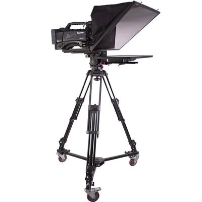 Teleprompter de estúdio de televisão e transmissão de 24 polegadas com 1 conjunto de esportes remotos ao vivo