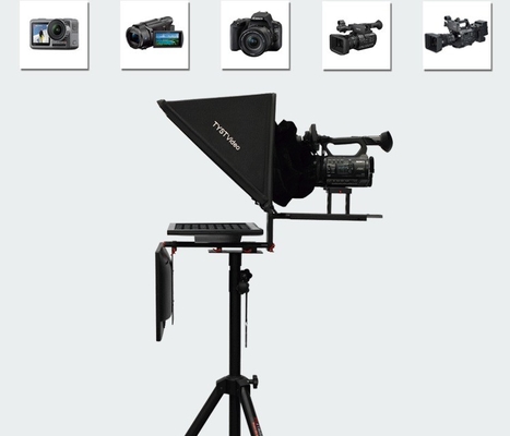 Teleprompting e Shooting Made Easy Teleprompter de estúdio com tela de espelho auto-verificação