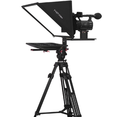 TYSTvideo 24 polegadas Teleprompter de câmera de alta luminosidade para transmissão de notícias negras
