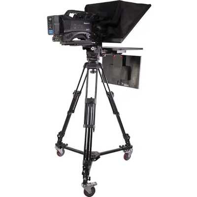 Teleprompter de Estúdio Esportivo ao Vivo 24 polegadas Monitor com Caixa de Carregamento Teleprompter Desview