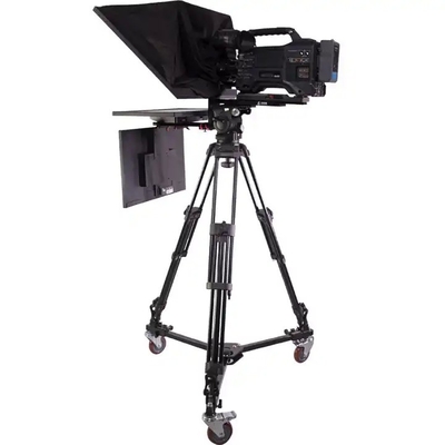 Teleprompter de Estúdio Esportivo ao Vivo 24 polegadas Monitor com Caixa de Carregamento Teleprompter Desview