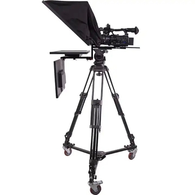 Teleprompter de Estúdio Esportivo ao Vivo 24 polegadas Monitor com Caixa de Carregamento Teleprompter Desview