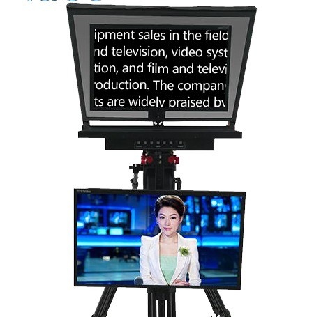 Teleprompter de transmissão de estúdio de televisão de espelho automático de 21 polegadas Aumente a eficiência da sua produção