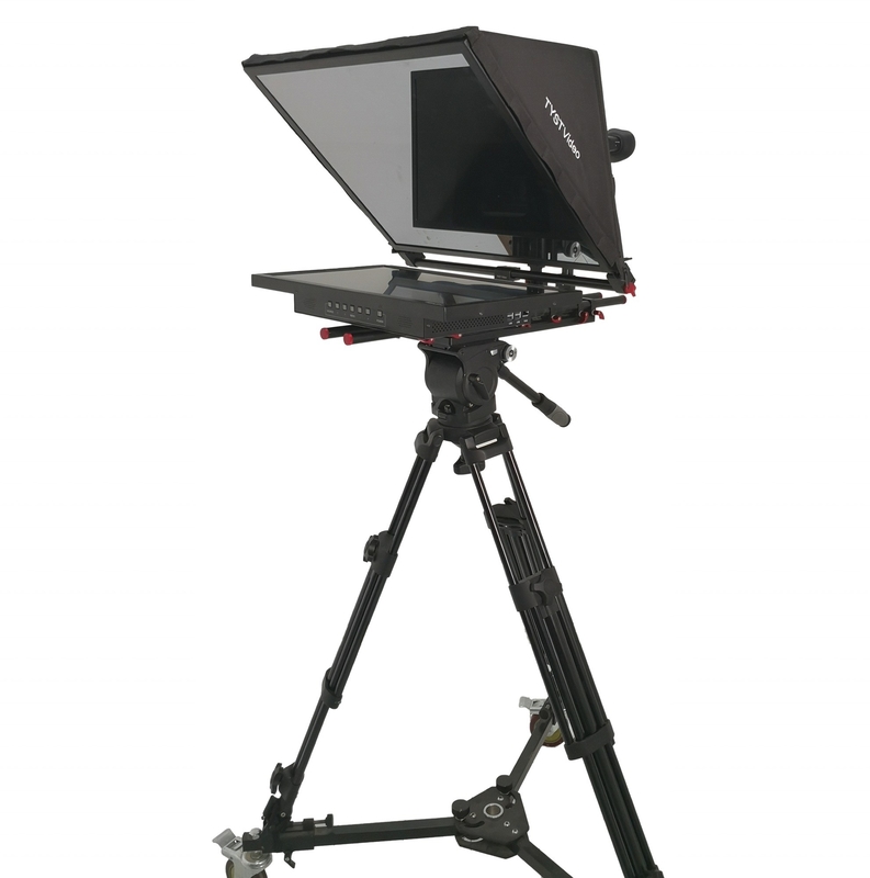 Teleprompter de estúdio de 22 polegadas para entrevistas de transmissão