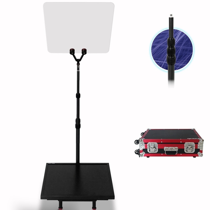 Teleprompter de 17 polegadas para videoconferências de TV e eventos ao vivo 97% de transmissão de luz