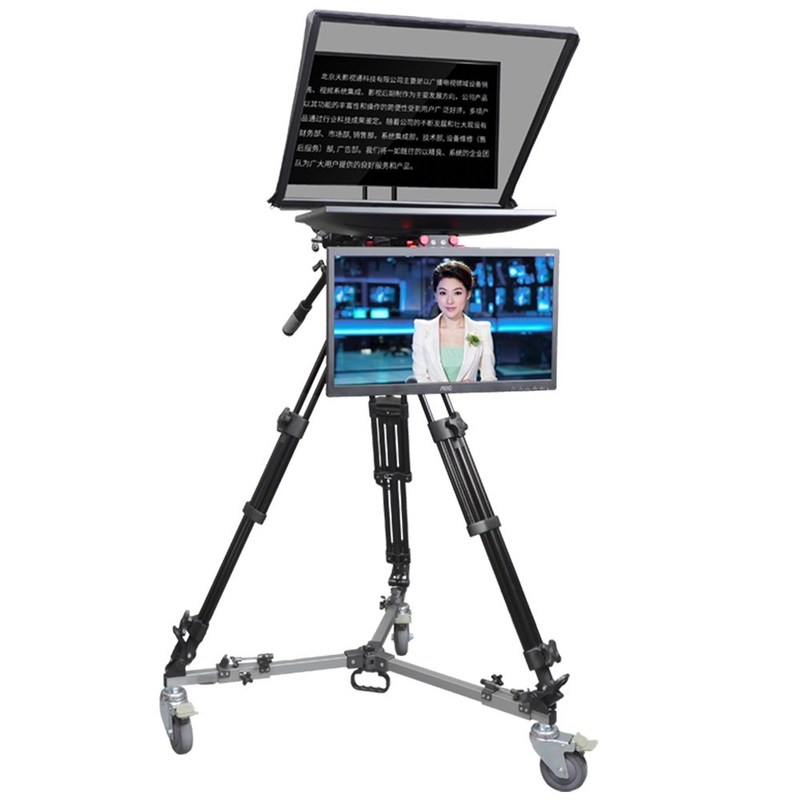 Auto-Check Dual Screen 24 "Autocue Teleprompter para estúdio de transmissão OEM/ODM suportado