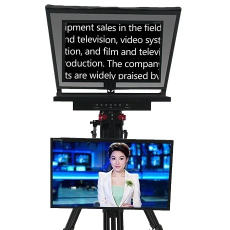 Teleprompter de tela dupla para sala de estúdio e discurso escolar